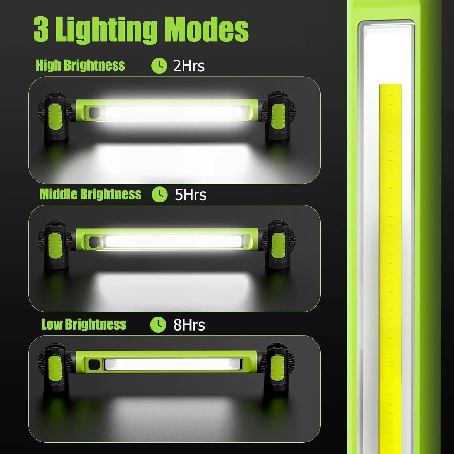 5200mAh Rechargeable Magnetic Underhood Work Light with Hooks - Home N Road