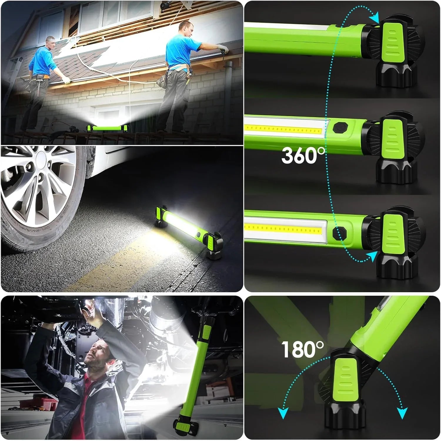 5200mAh Rechargeable Magnetic Underhood Work Light with Hooks - Home N Road