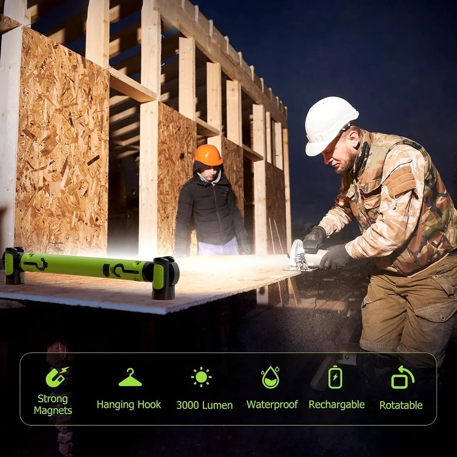 5200mAh Rechargeable Magnetic Underhood Work Light with Hooks - Home N Road