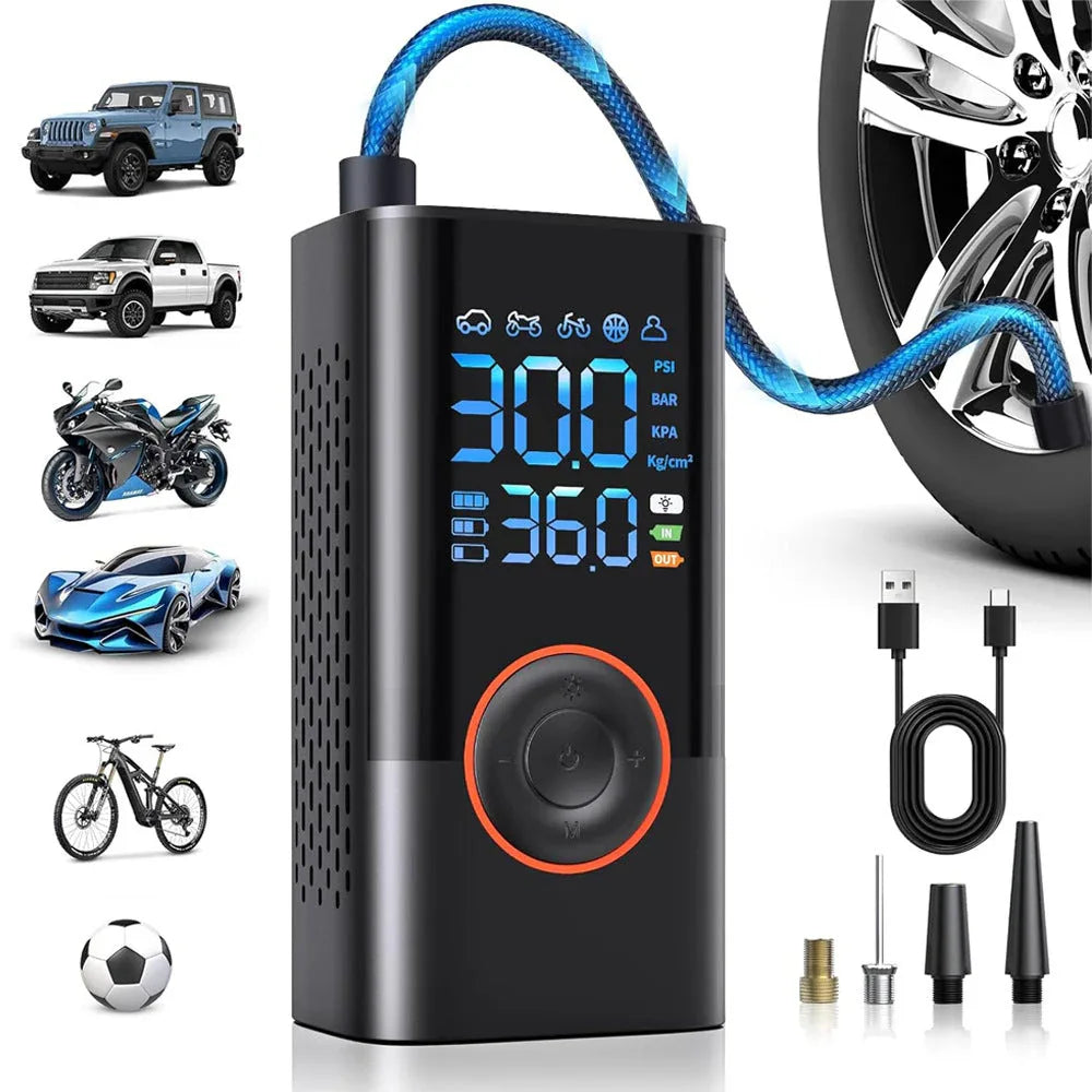 Cordless Tire Inflator Portable Air Compressor - 150PSI Air Pump - Home N Road
