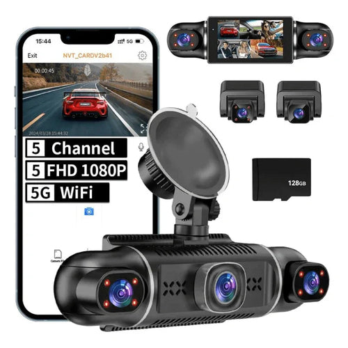 360° View 5 Channel Dash Camera with WIFI for Cars - Home N Road