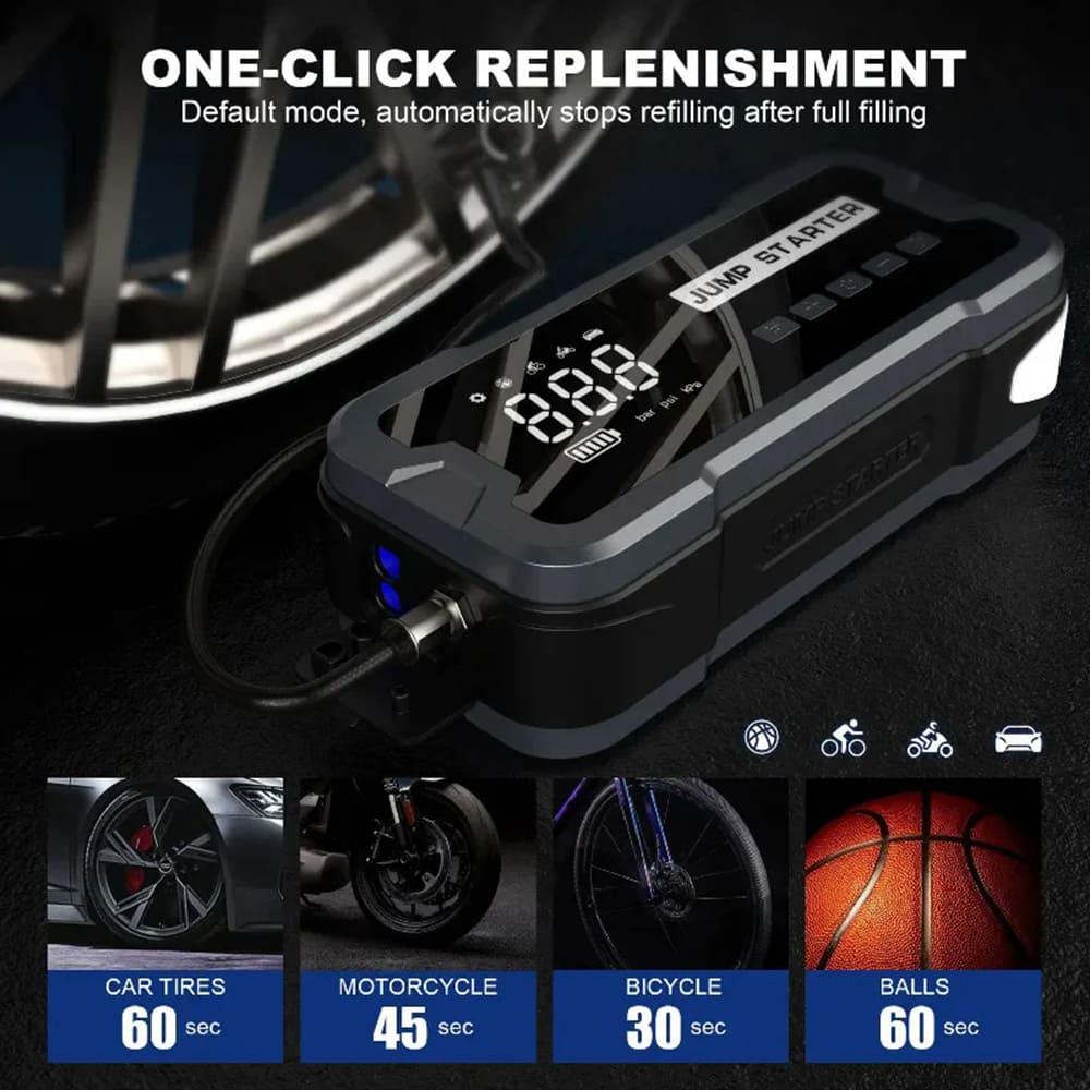 4 in 1 Portable Jump Starter with Air Pump Pro - Home N Road