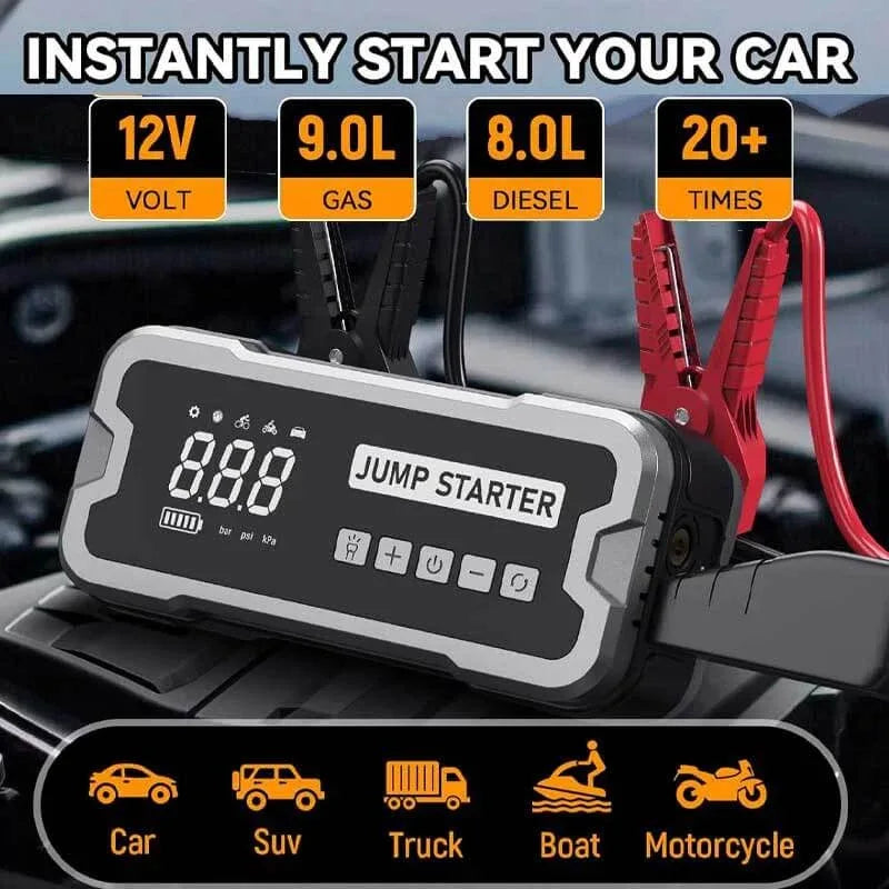 4 in 1 Portable Jump Starter with Air Pump Pro - Home N Road