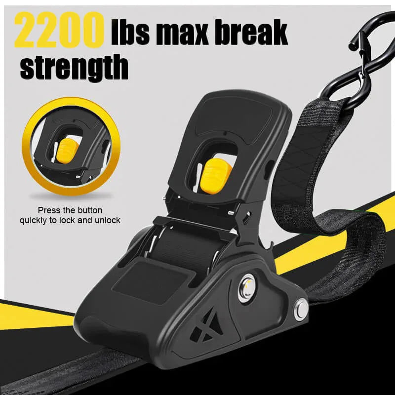 2 Inch Auto Self Retractable Ratchet Straps - Home N Road